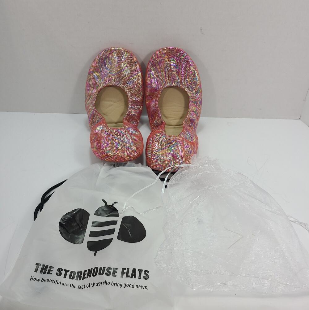 The Storehouse Flats 10 Soft Leather Slip On Shoes Foldable Lovespell Rainbow